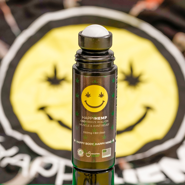 Discover the benefits of CBD for Pain: Ease Pain and Discomfort with Happy Hemp CBD Chill Muscle and Joint Relief Roll-On Gel